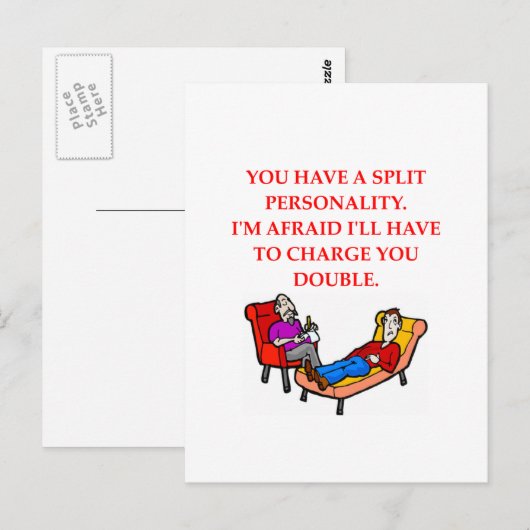 psychologie briefkaart (Voorkant / Achterkant)