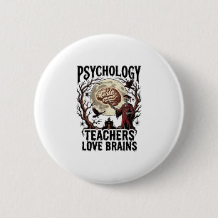 Psychologie Docent Halloween Hersen Liefhebber Got Ronde Button 5,7 Cm