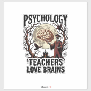 Psychologie Docent Halloween Hersen Liefhebber Got Sticker