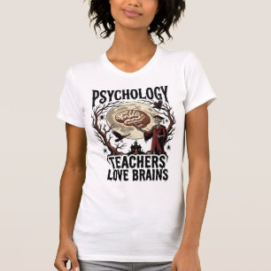 Psychologie Docent Halloween Hersen Liefhebber Got T-shirt