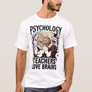 Psychologie Docent Halloween Hersen Liefhebber Got T-shirt