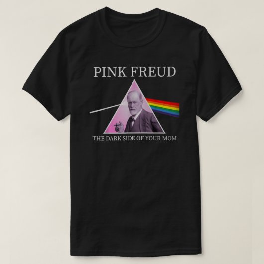 Psychologie Freud Roze Donkere kant van de mam Fre T-shirt (Design voorkant)