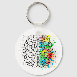 psychologie in het brein sleutelhanger
