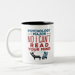 Psychologie majoor nr. Ik kan je niet lezen Tweekleurige Koffiemok