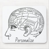 Psychologie phrenology psychiatrie brain muismat (Voorkant)