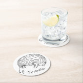 Psychologie  phrenology psychiatrie brain ronde kartonnen onderzetter (Insitu)