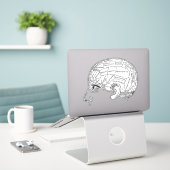 Psychologie phrenology psychiatrie brain sticker (Laptop op bureau)
