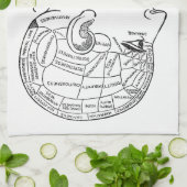 Psychologie  phrenology psychiatrie brain theedoek (Gevouwen)