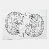 Psychologie  phrenology psychiatrie brain theedoek (Horizontaal)