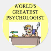 Psychologie psycholoog grap ronde sticker (Voorkant)