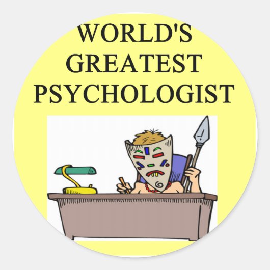 Psychologie psycholoog grap ronde sticker (Voorkant)