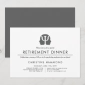 Psychologie Retirement Dinner | Minimale stijl Kaart (Voorkant / Achterkant)