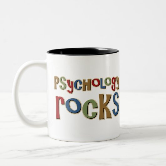 Psychologie Rocks Tweekleurige Koffiemok (Links)