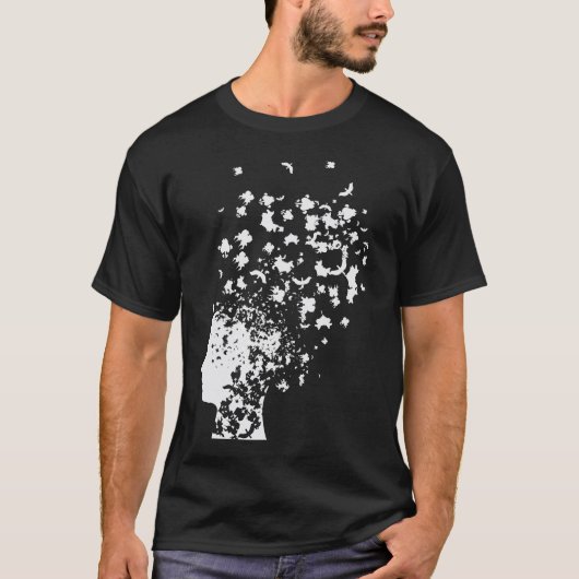 Psychologie Rorschach Card Mind Inkblot test T-shirt (Voorkant)