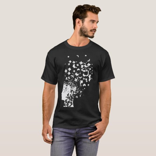 Psychologie Rorschach Card Mind Inkblot test T-shirt (Voorkant volledig)