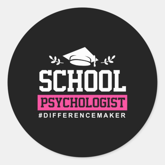 Psychologie School Psycholoog Difference Maker Ronde Sticker (Voorkant)