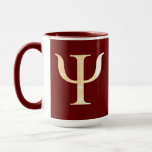 Psychologie Science Symbol Maroon Red Mok<br><div class="desc">Laat je nerdzijde zien met dit maroon-red psychologische symbool mok!</div>