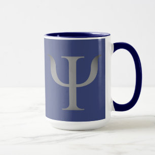 Psychologie Science Symbol Navy Blue Mok