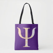 Psychologie Science Symbol Paarse Canvas tas (Voorkant)