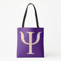 Psychologie Science Symbol Paarse Canvas tas