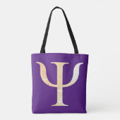 Psychologie Science Symbol Paarse Canvas tas (Achterkant)
