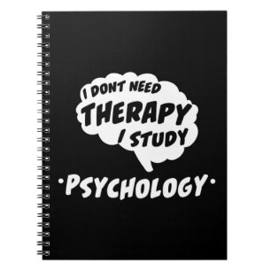 Psychologie Student Study Funny Quote T Shirt Notitieboek