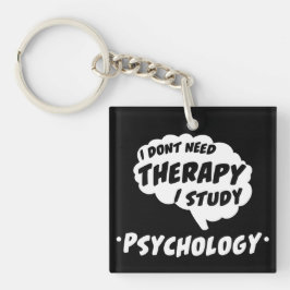 Psychologie Student Study Funny Quote T Shirt Sleutelhanger