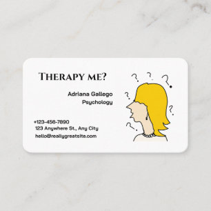 Psychologie therapie Visitekaartje (bewerkbaar)