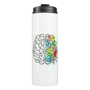 psychologie van brein thermosbeker