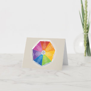 Psychologie van het wiel van de Kleuren - Diagram  Bedankkaart