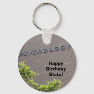 PSYCHOLOGIE, vrolijk verjaardagslet! Sleutelhanger