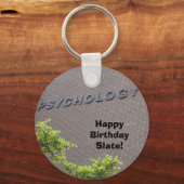 PSYCHOLOGIE, vrolijk verjaardagslet! Sleutelhanger (Voorkant)