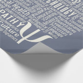 PSYCHOLOGIE Word Cloud, aangepast verpakkingspapie Cadeaupapier (Hoek)