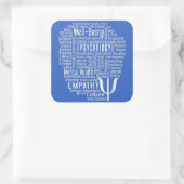 PSYCHOLOGIE Word Cloud aangepaste kleur stickers (Tas)