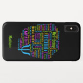 PSYCHOLOGIE Word Cloud, aangepaste naam en kleuren Case-Mate iPhone Case (Achterkant (horizontaal))
