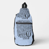 PSYCHOLOGIE Word Cloud aangepaste naam & kleur Sling Bag (Voorkant)