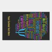 PSYCHOLOGIE Word Cloud aangepaste stickers (Voorkant)