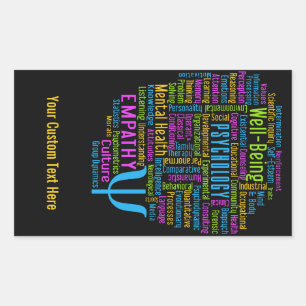PSYCHOLOGIE Word Cloud aangepaste stickers