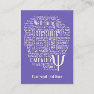PSYCHOLOGIE Word Cloud Custom Color visitekaartjes