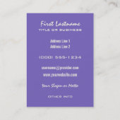 PSYCHOLOGIE Word Cloud Custom Color visitekaartjes (Achterkant)