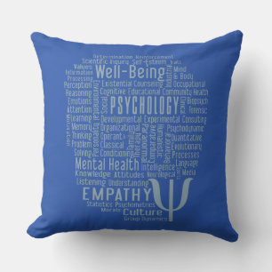 PSYCHOLOGIE Word Cloud Custom Color werpen kussen