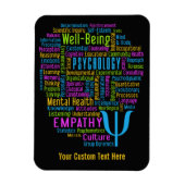 PSYCHOLOGIE Word Cloud custom magnet Magneet (Verticaal)