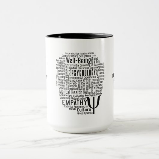 PSYCHOLOGIE Word Cloud Custom mokken (Midden)