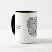 PSYCHOLOGIE Word Cloud Custom mokken (Voorkant links)