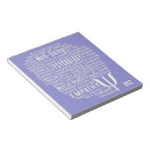 PSYCHOLOGIE Word Cloud Custom notitieblok (Schuin)