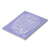 PSYCHOLOGIE Word Cloud Custom notitieblok (Linkerzijde)