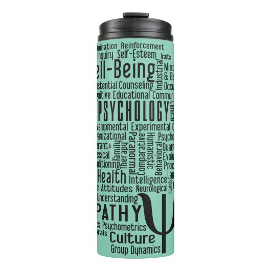 PSYCHOLOGIE Word Cloud custom tumbler Thermosbeker (Voorkant)