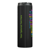 PSYCHOLOGIE Word Cloud custom tumbler Thermosbeker (Achterkant)