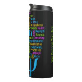 PSYCHOLOGIE Word Cloud custom tumbler Thermosbeker (Geroteerd rechts)