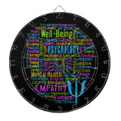 PSYCHOLOGIE Word Cloud dart board Dartbord (Voorkant)